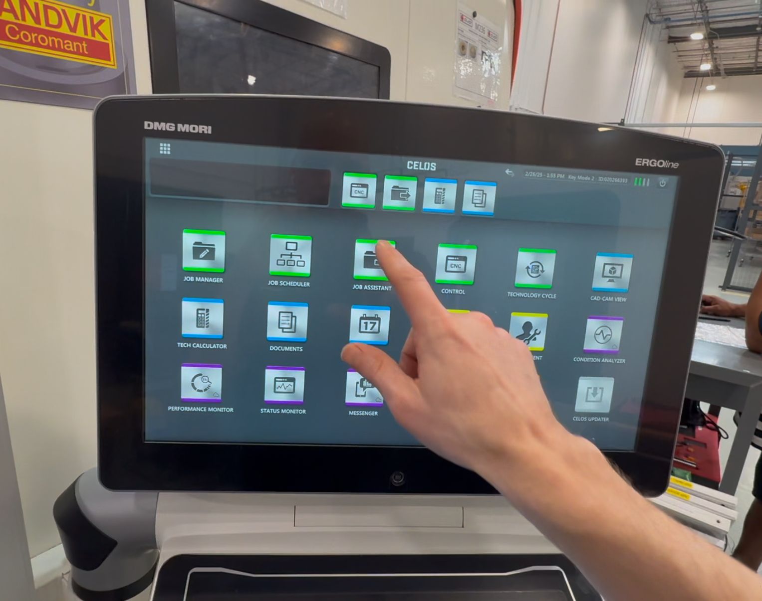 CELOS home screen showing application grid — select Control to access FANUC configuration