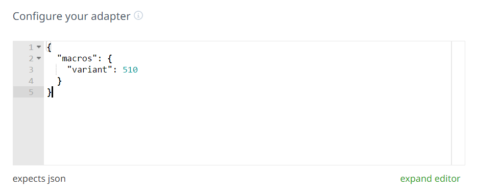 Citizen M700 adapter JSON configuration — macros variant 510