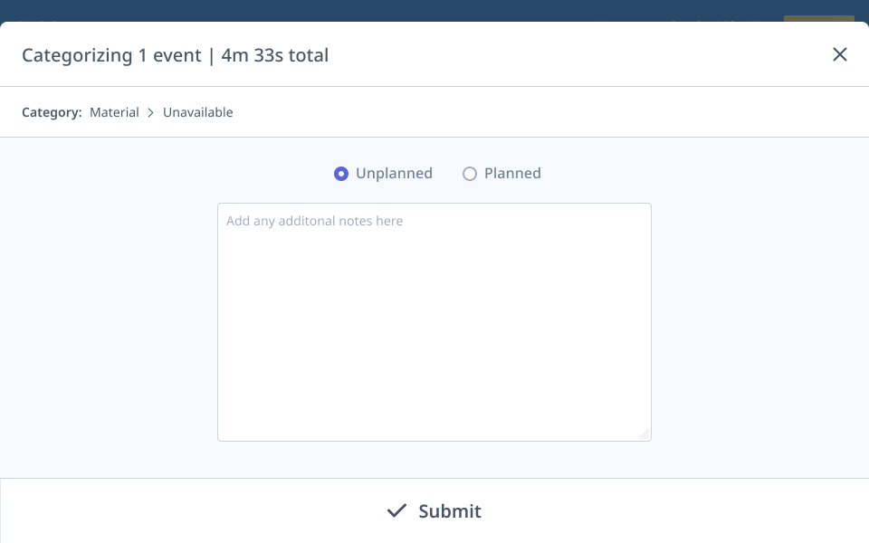 Review and submit categorization
